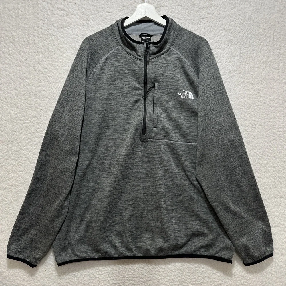 The North Face Men's‎ Canyonlands 1/2 Zip Fleece Jacket Gray Heather Size 2XL